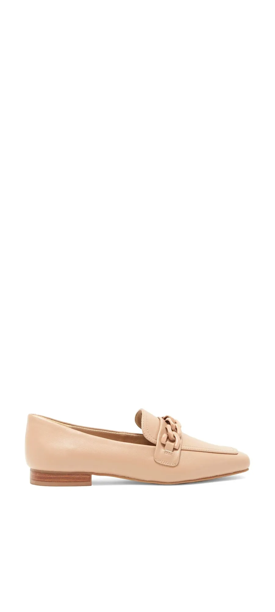Steve Madden Rilynn Tan Leather Fashion SLip On Chained Pointed Toe Loafer Shoes