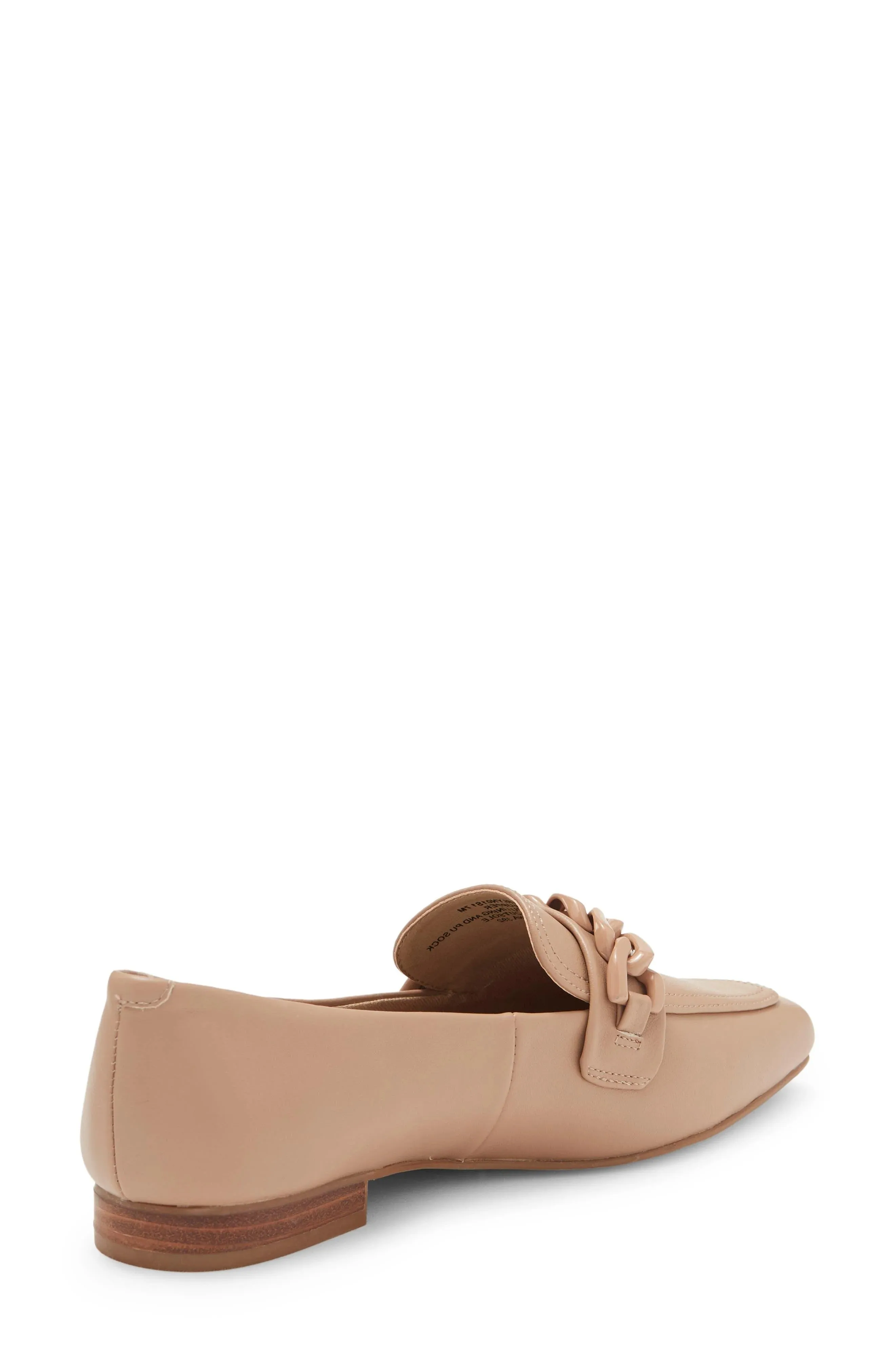 Steve Madden Rilynn Tan Leather Fashion SLip On Chained Pointed Toe Loafer Shoes