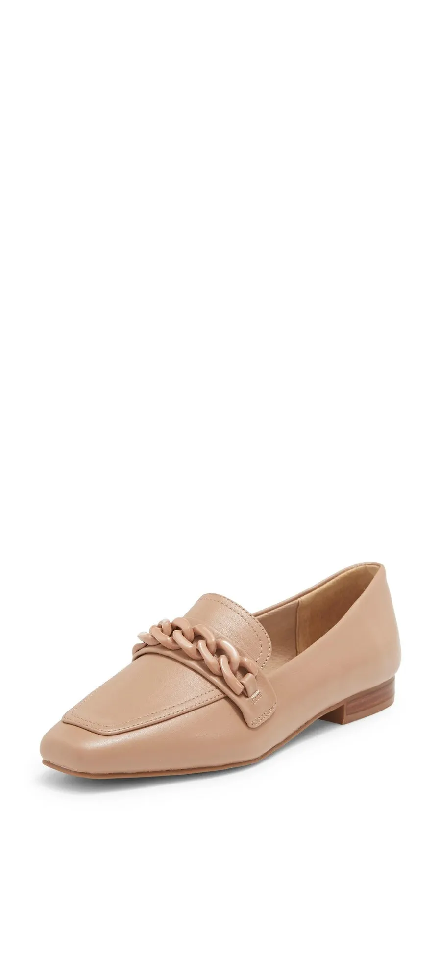 Steve Madden Rilynn Tan Leather Fashion SLip On Chained Pointed Toe Loafer Shoes