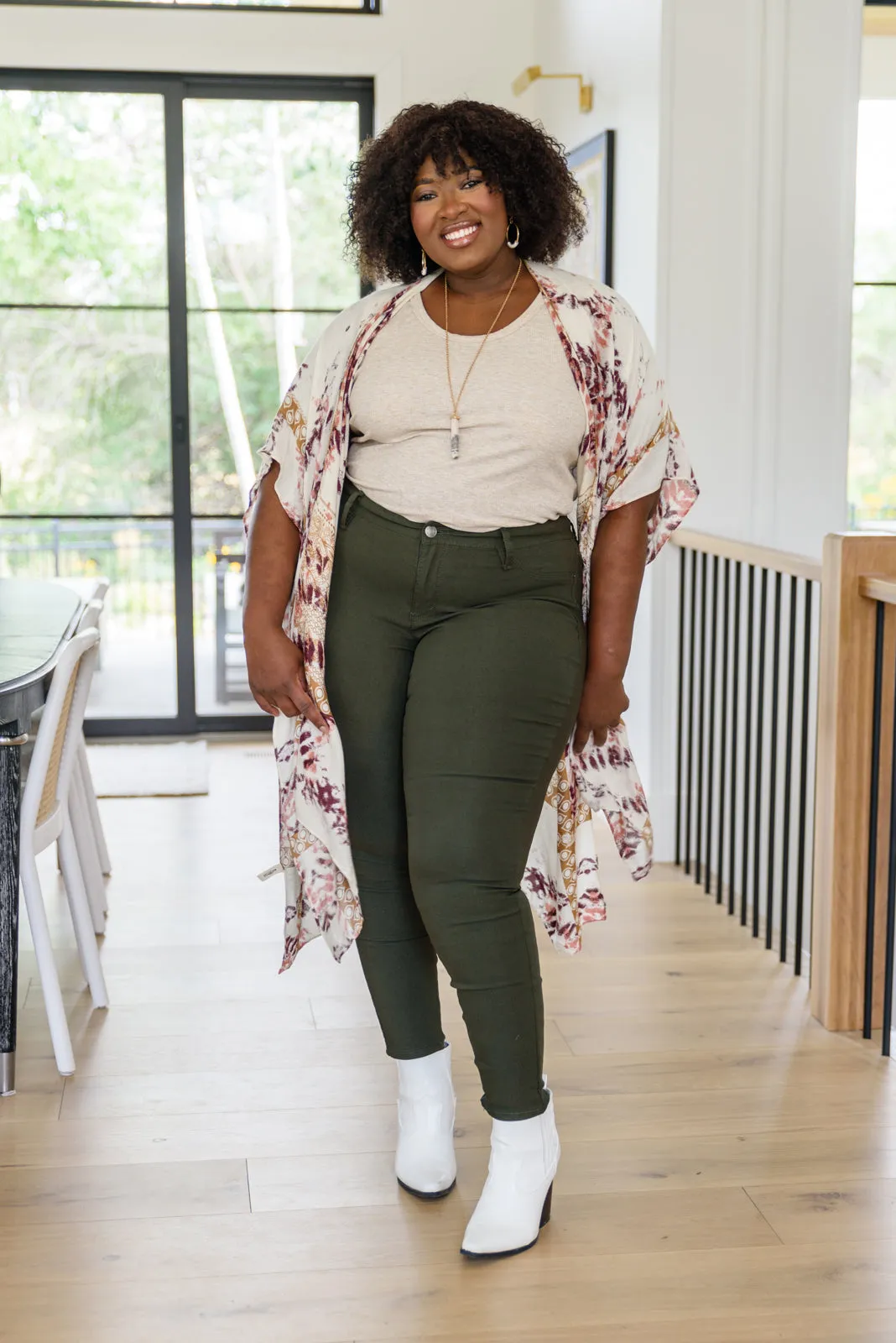 Stretchy Dark Olive Skinnies - Skinny Jeans