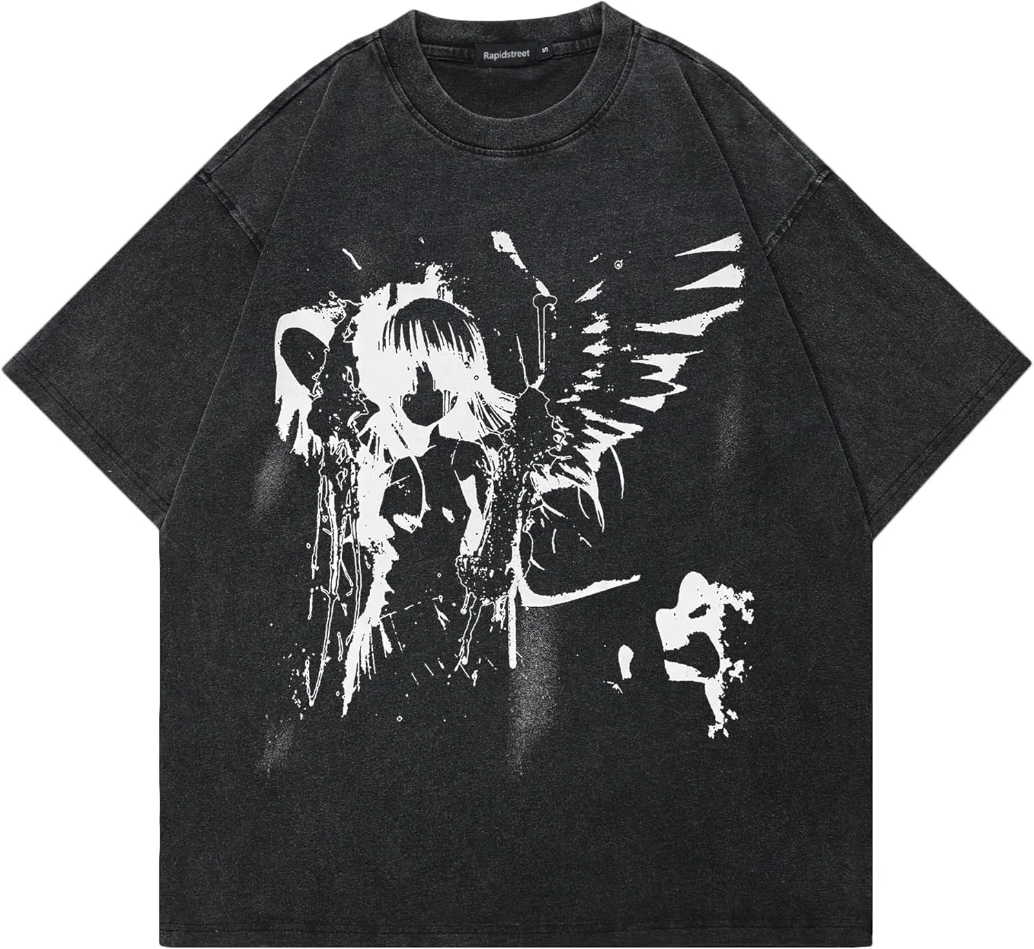 T-Shirt Streetwear Aesthetic Graphic Eyes Relaxed Tee Shirt Men Unisex