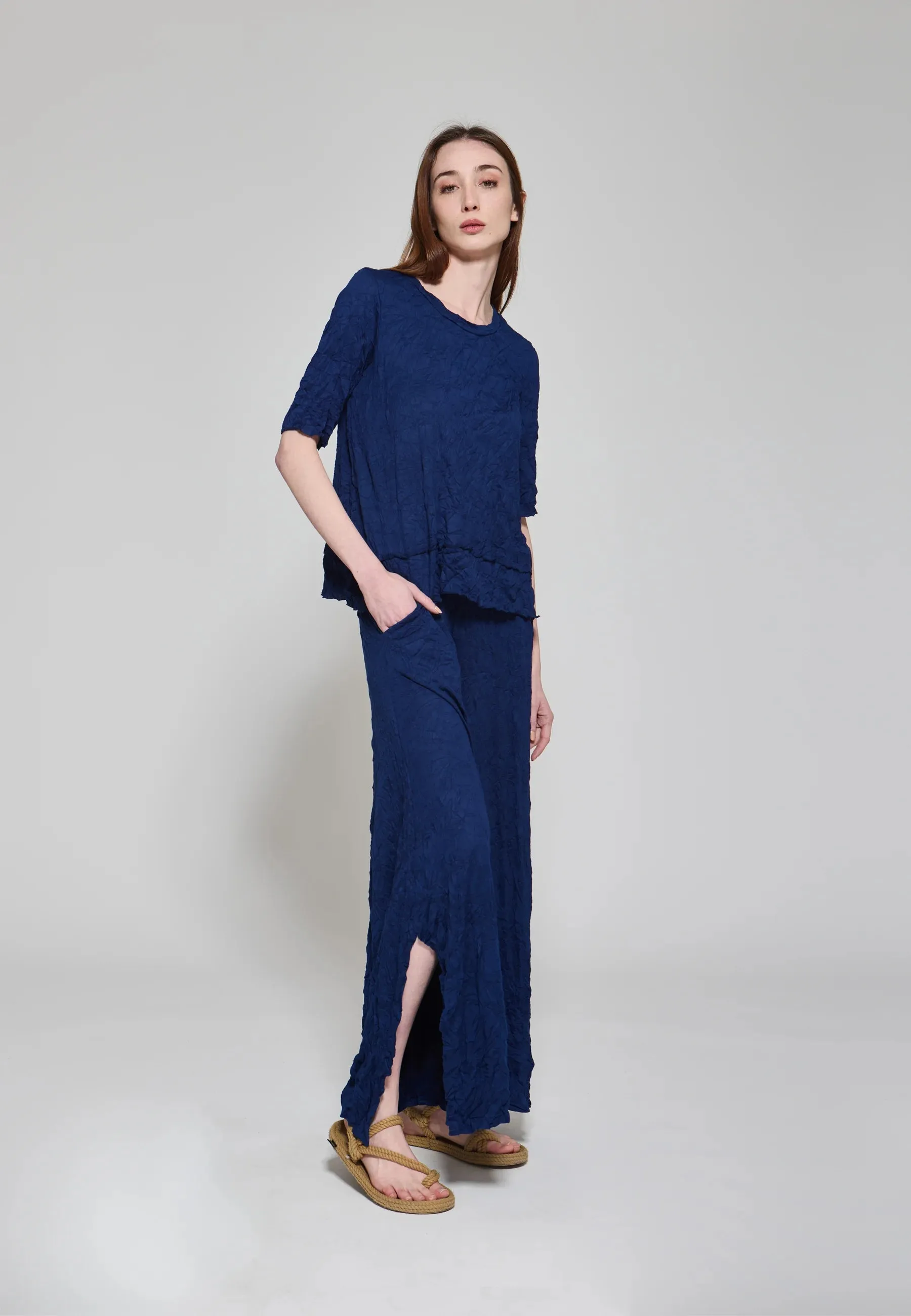 TALORA – Wrinkled Jersey Pants
