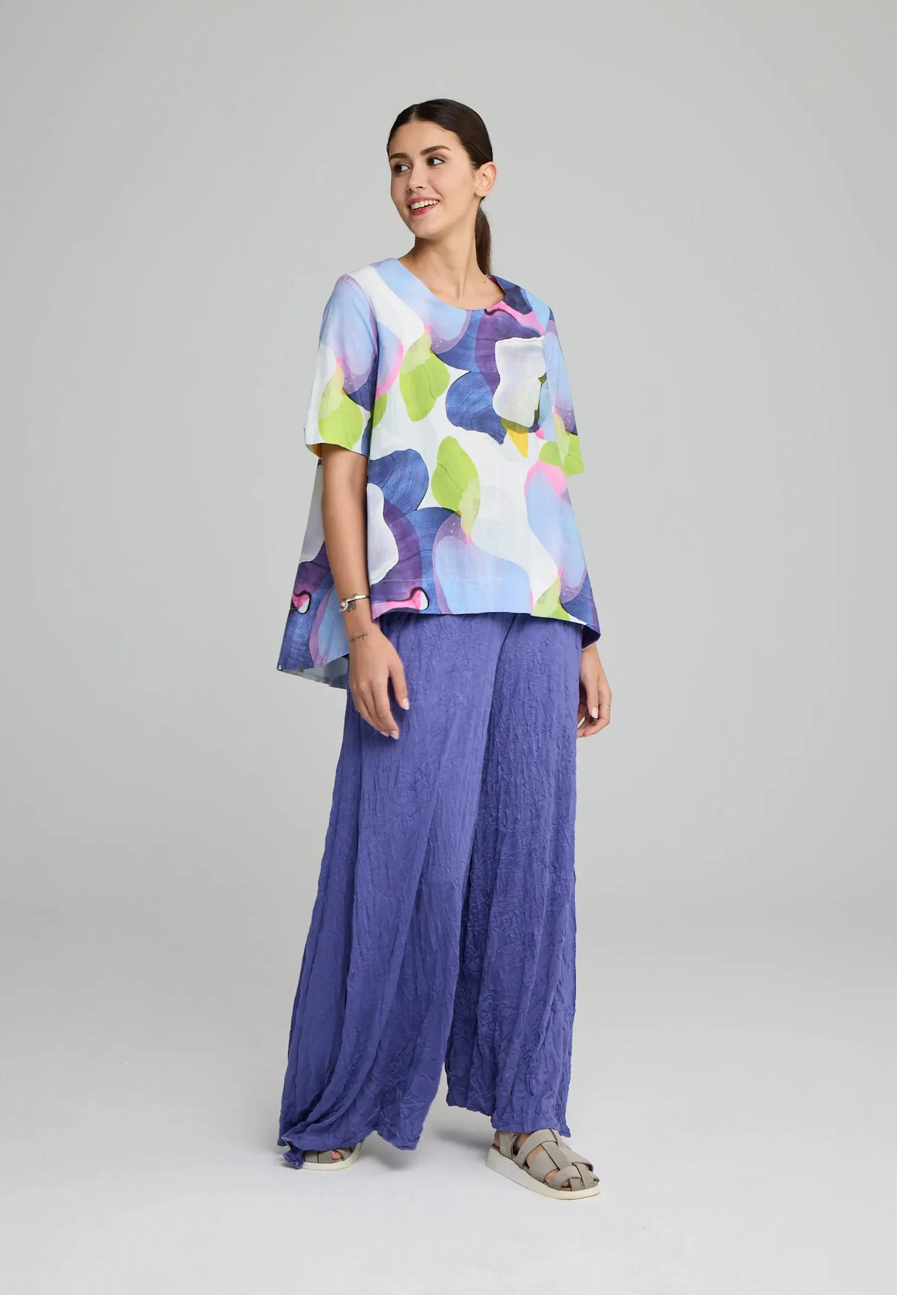 TALORA – Wrinkled Jersey Pants