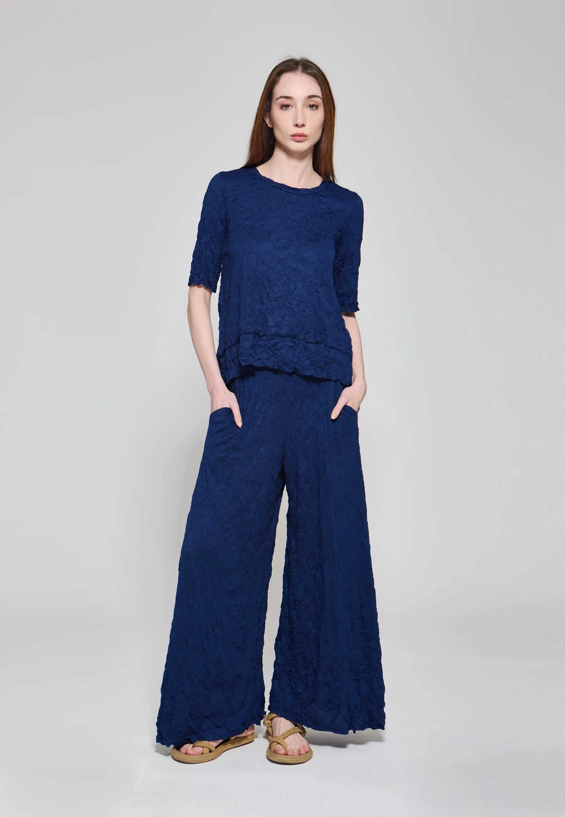 TALORA – Wrinkled Jersey Pants