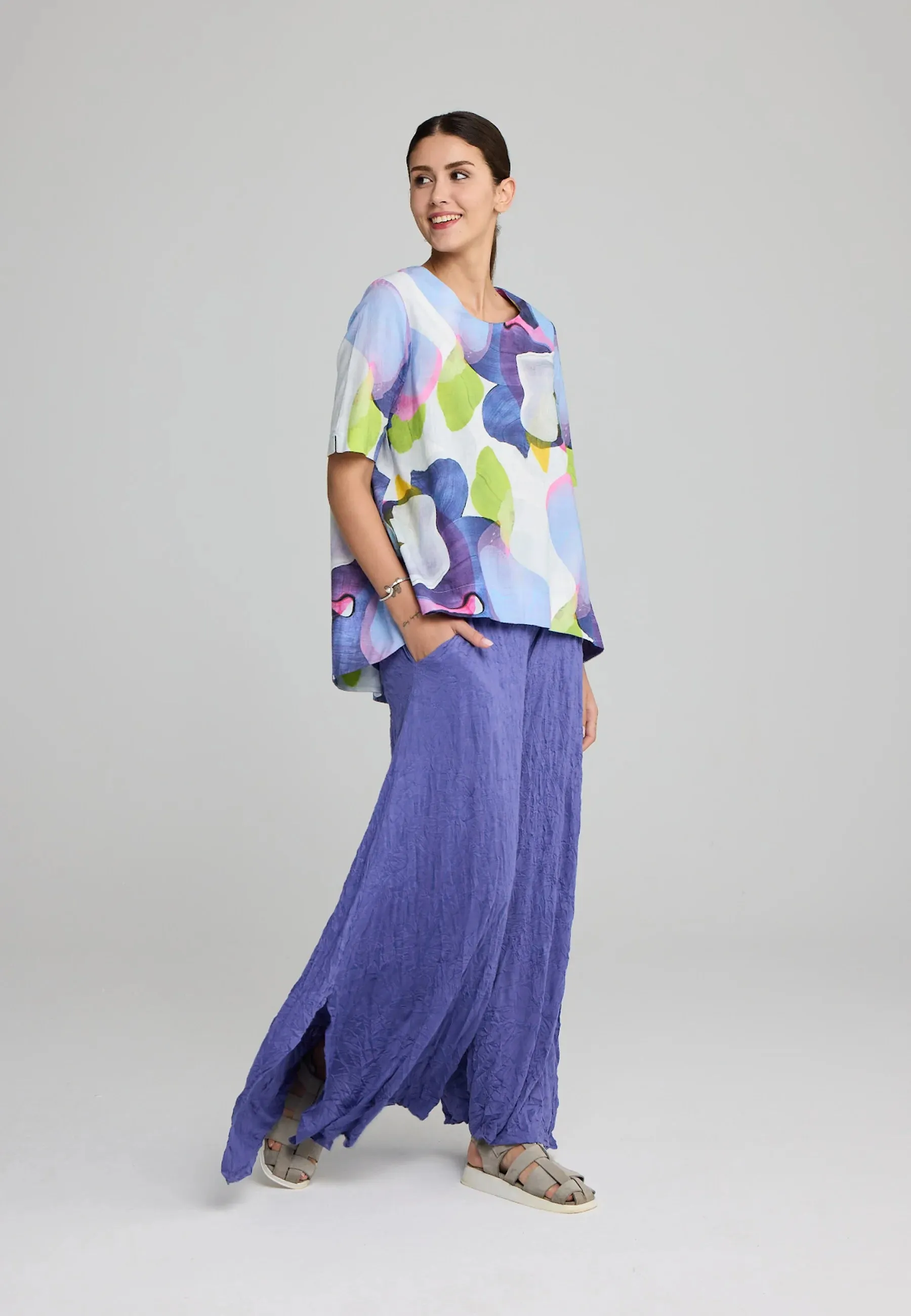 TALORA – Wrinkled Jersey Pants