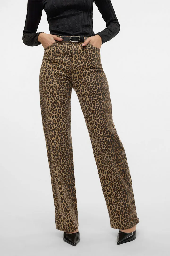 Tessa HighRise Wide Stretch Leo Jeans