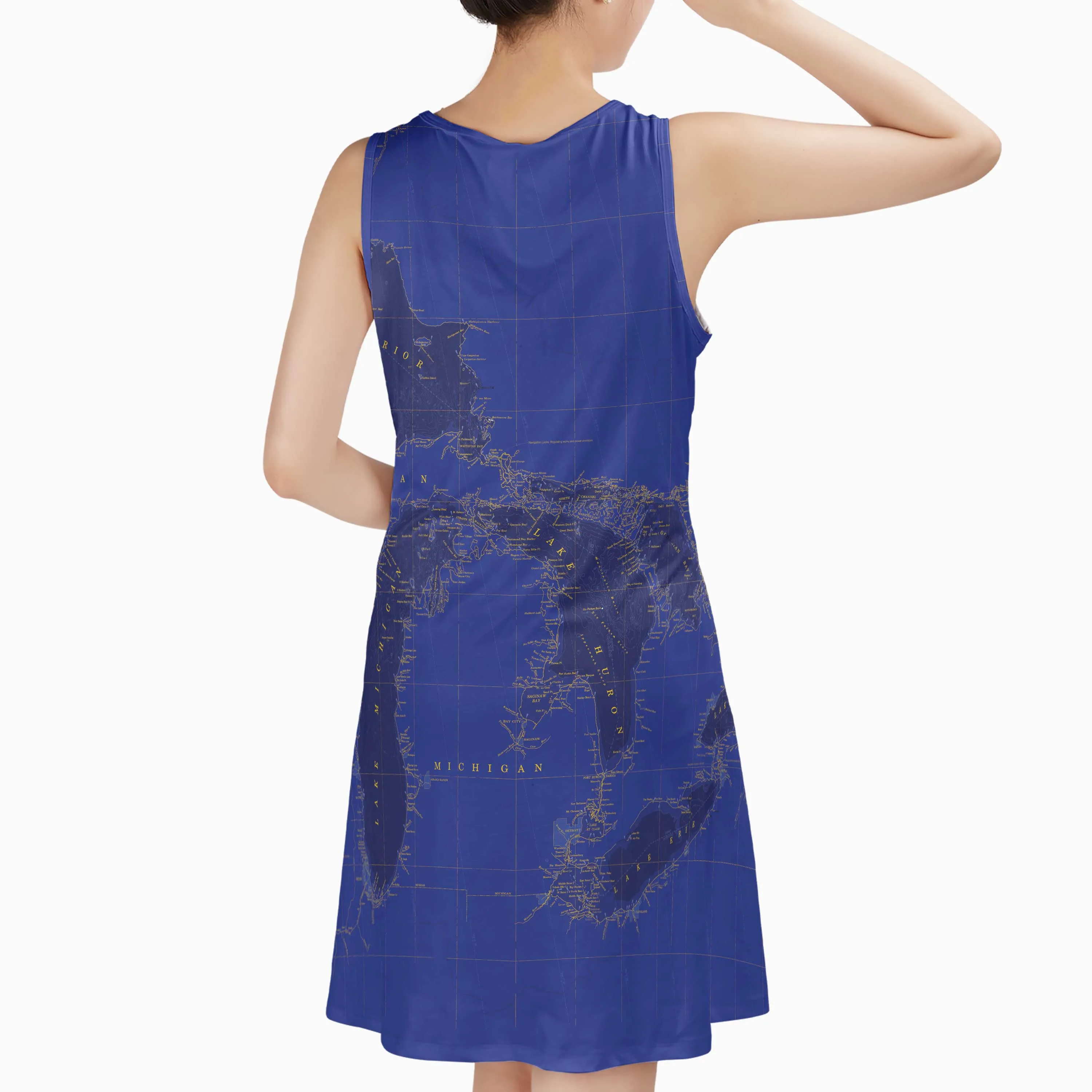 The Great Lakes Blue Marine Sundress