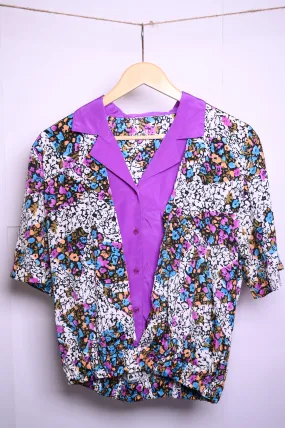 Thriftyfy Purple Collar Blouse – Medium