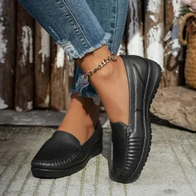 Trendy platform slip-on wandelschoenen met zachte zool