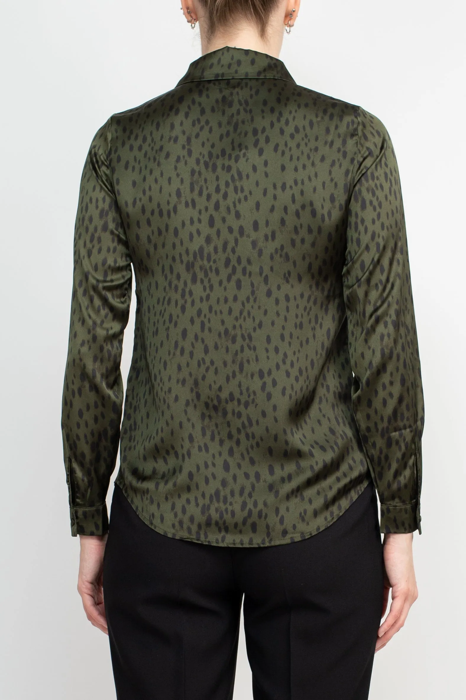 Truth Collar Neck Long Sleeve Front Button Detail Blouse