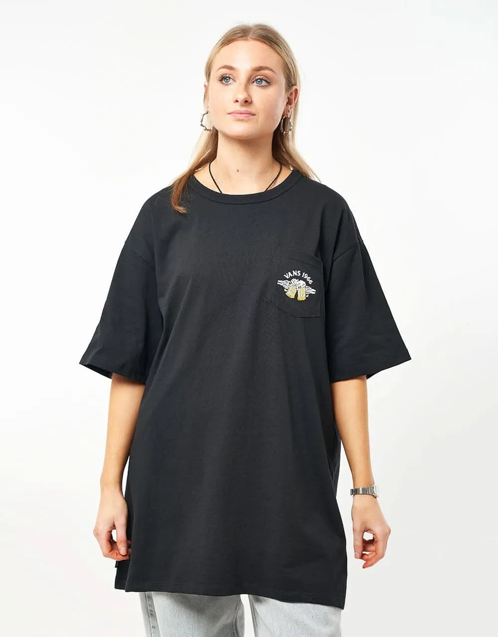 Vans Off The Wall Pocket T-Shirt - Black/Gold Fusion