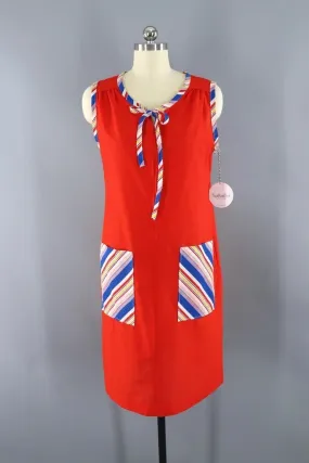 Vintage Red Sleeveless Sundress