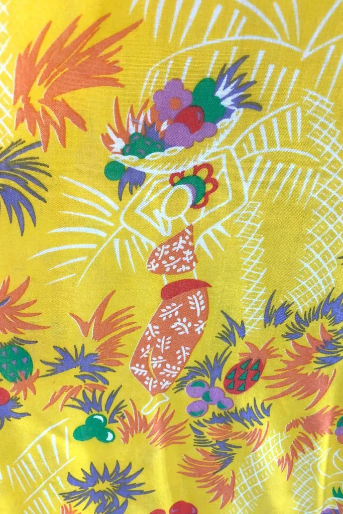 Vintage Tropical Print Sundress