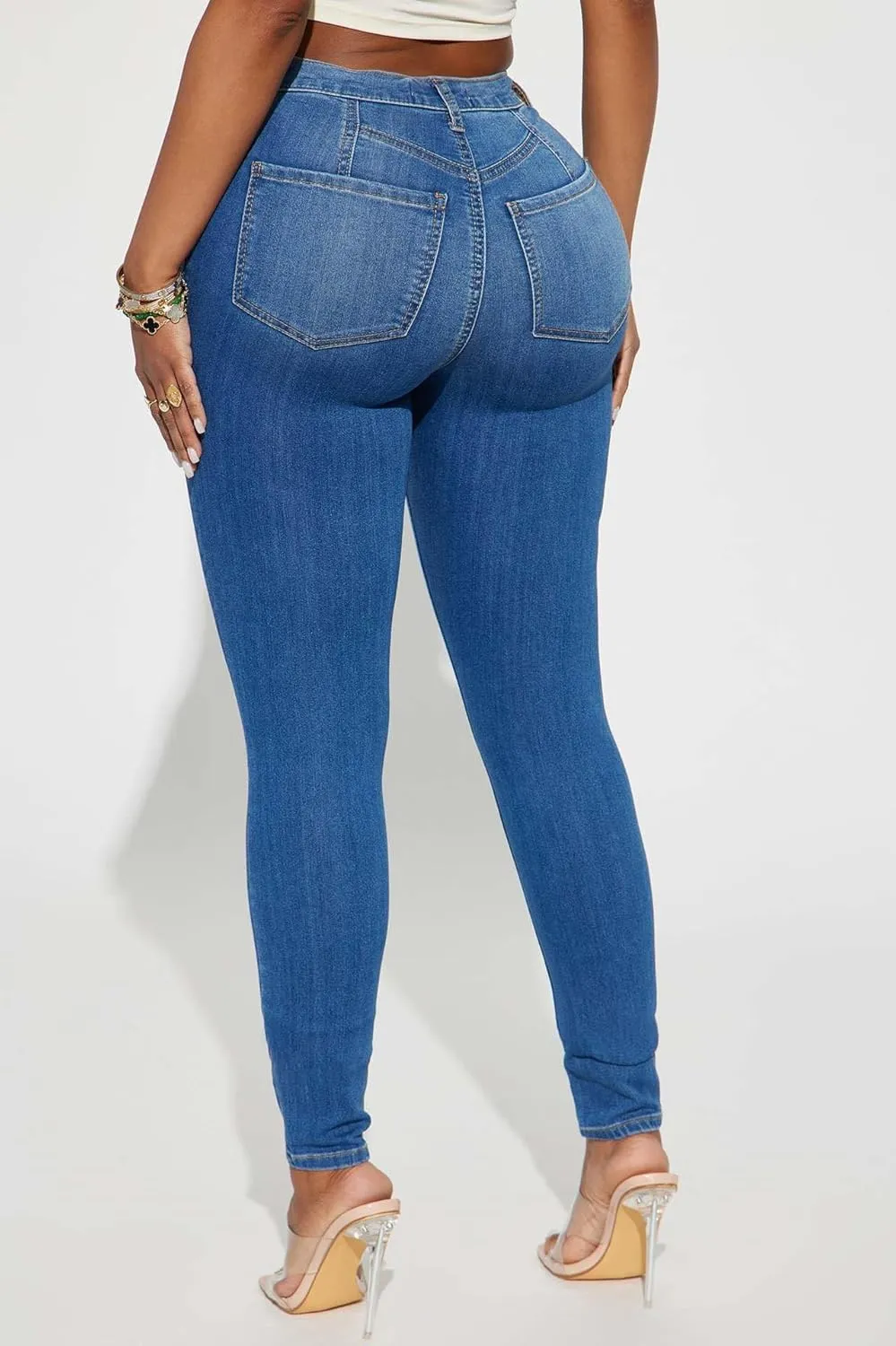 Womens Denim Jeans Skinny Pants Trousers Ripped Jeans for Women Stretchy Slim Fit Urban Temperament Jeans and Pants