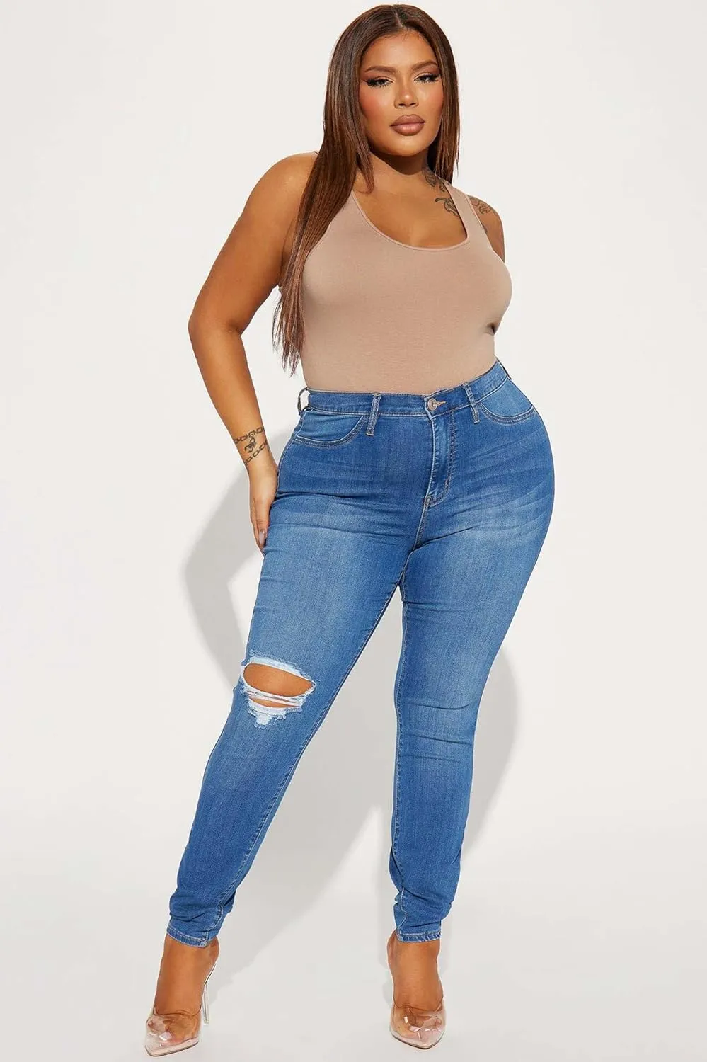 Womens Denim Jeans Skinny Pants Trousers Ripped Jeans for Women Stretchy Slim Fit Urban Temperament Jeans and Pants