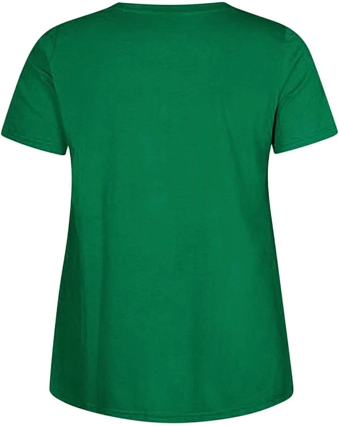 Women's Plus Size Summer Tops Round Neck Short Sleeve Tee Shirt Trendy Casual Loose Comfy Solid Color Basic Shirts