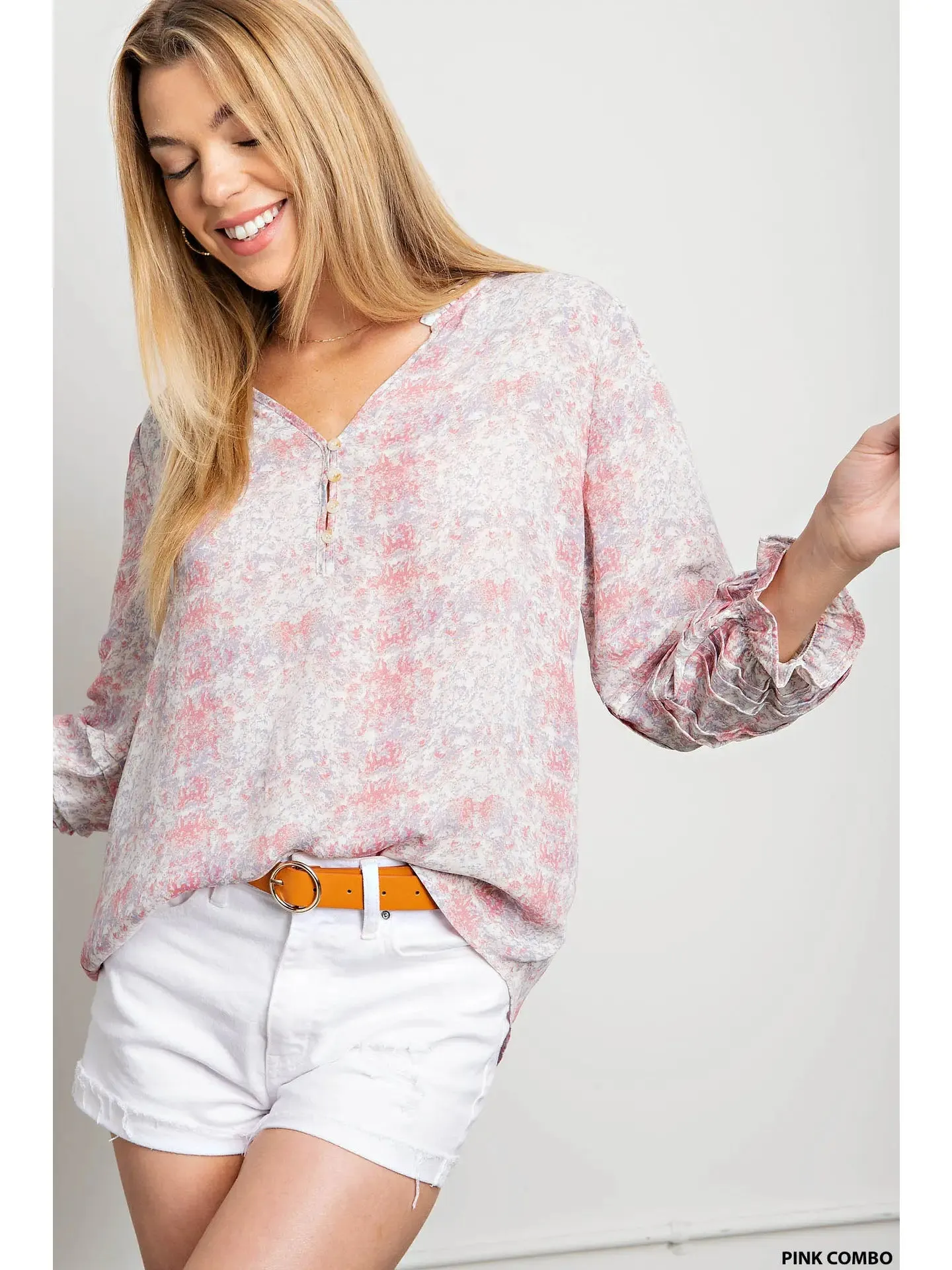 Wooven Peach Skin Fabric Top