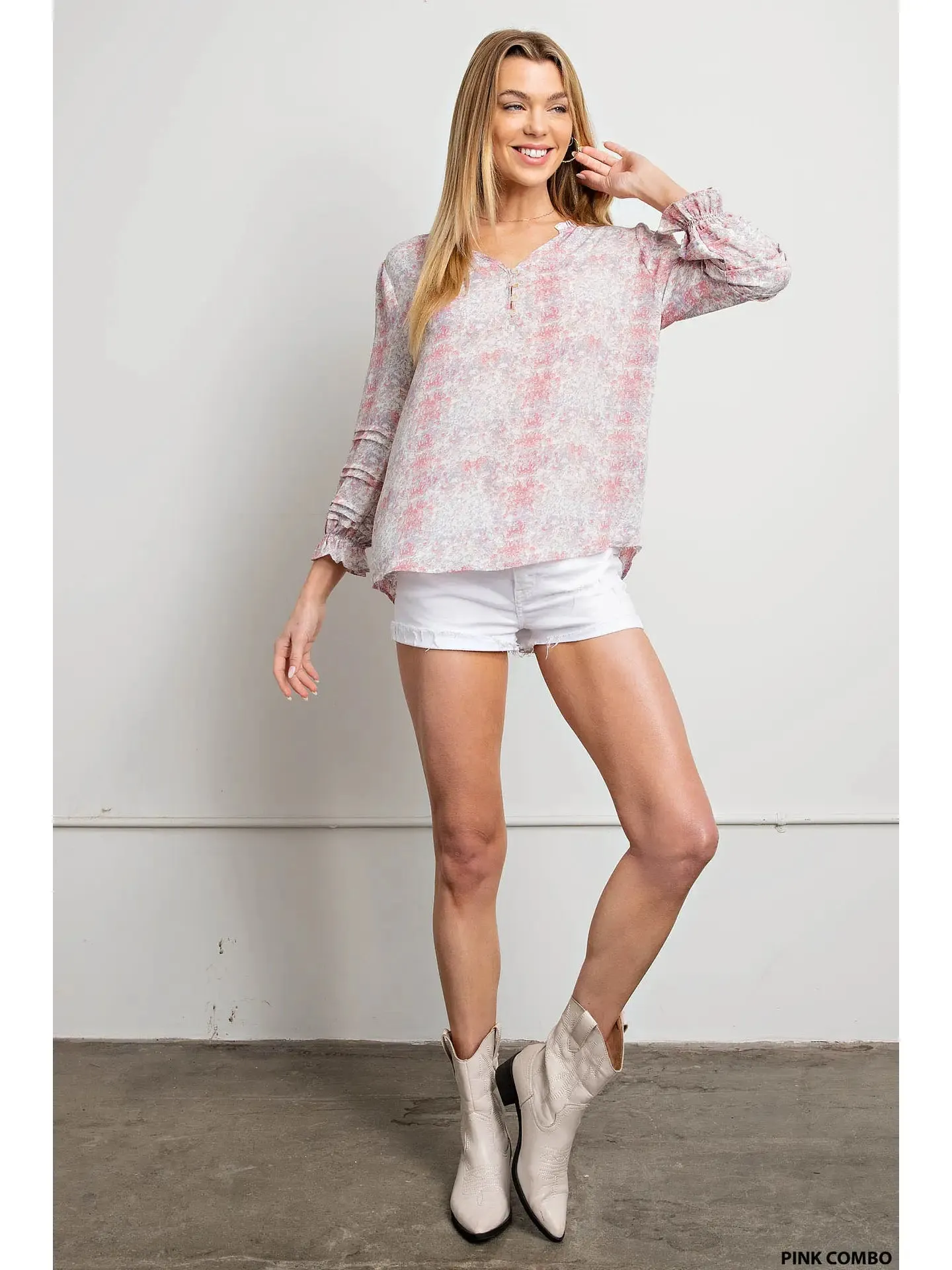 Wooven Peach Skin Fabric Top