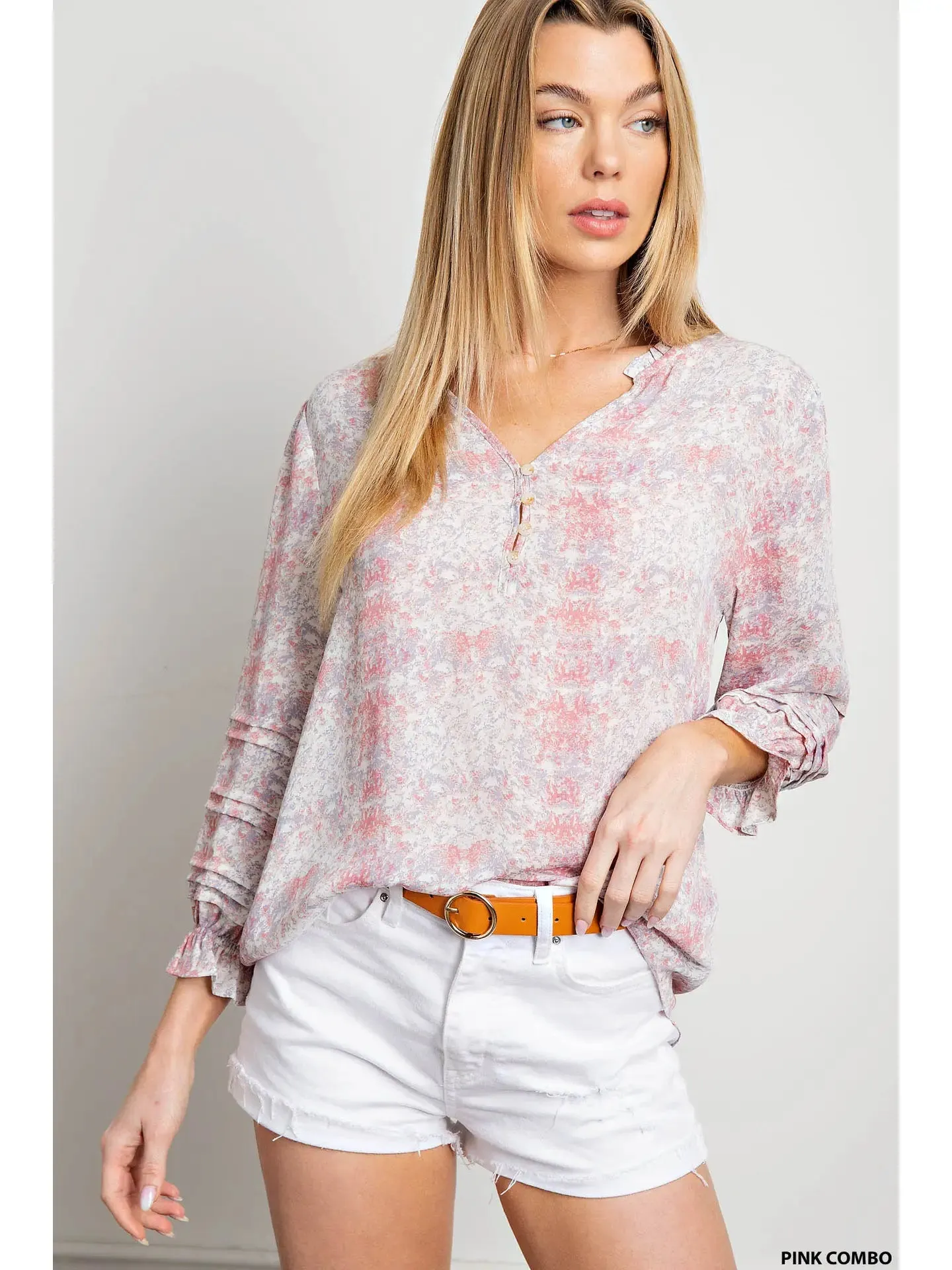 Wooven Peach Skin Fabric Top