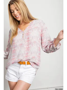 Wooven Peach Skin Fabric Top