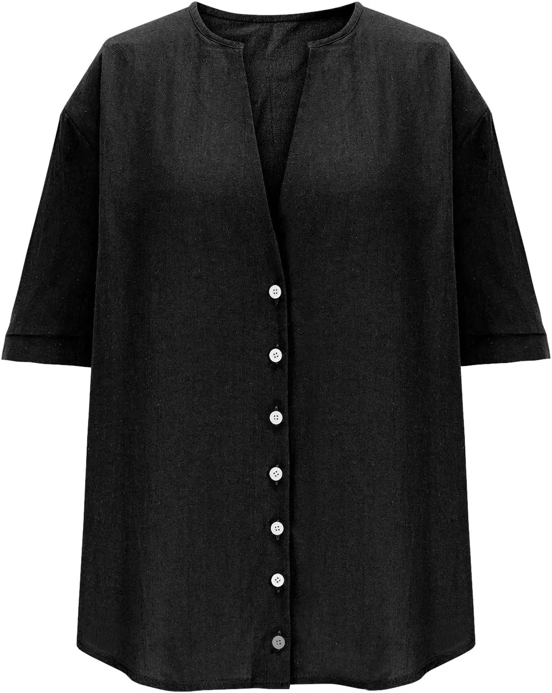 Xiaojmake Women 100% Linen Hawaiian Shirt Casual Short Sleeve Button Down Cotton Gauze Shirts Casual Beach Yoga Tunic Blouses